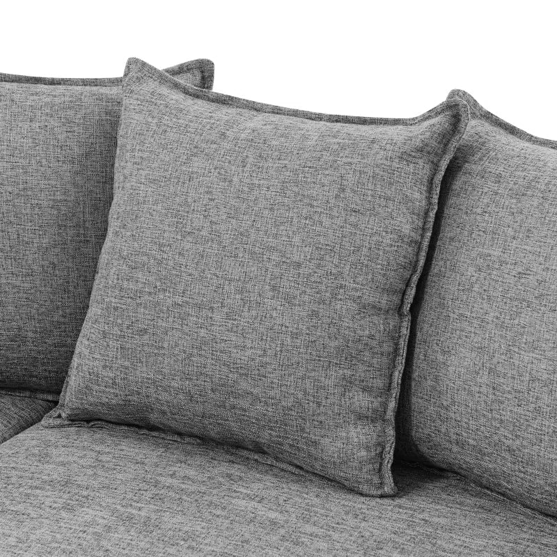 L- Shape Sectional Sofa: 4 - Piece Upholstered Sectional Sleeper Sofa Bed(Gray Linen Blend)