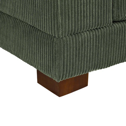 U- Shape Sectional Sofa: 7 - Piece 144" Wide Modular Corner Sectional(Hunter Green Corduroy)