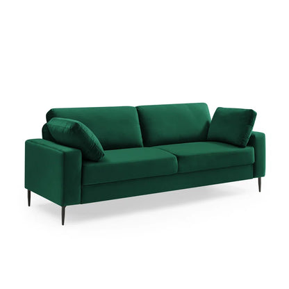 THE CASE ORO® Modern Style Etta 84.3" Mid-Century Modern Design Office Sofa(Green Velvet)
