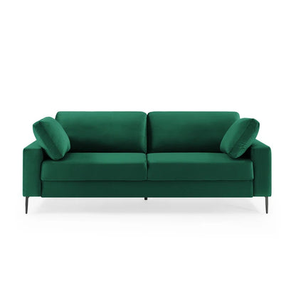 THE CASE ORO® Modern Style Etta 84.3" Mid-Century Modern Design Office Sofa(Green Velvet)
