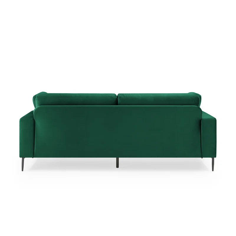 THE CASE ORO® Modern Style Etta 84.3" Mid-Century Modern Design Office Sofa(Green Velvet)