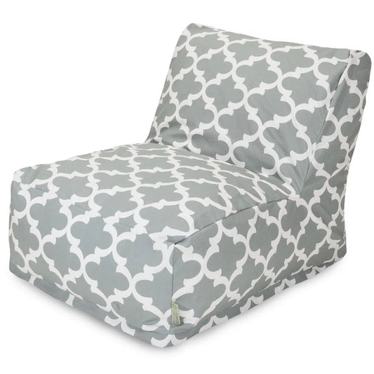 THE CASA ORO® Modern Design Cotton Lounger & Bean Bag Chair for Living Room, Gaming Room, Family Room(Gray)