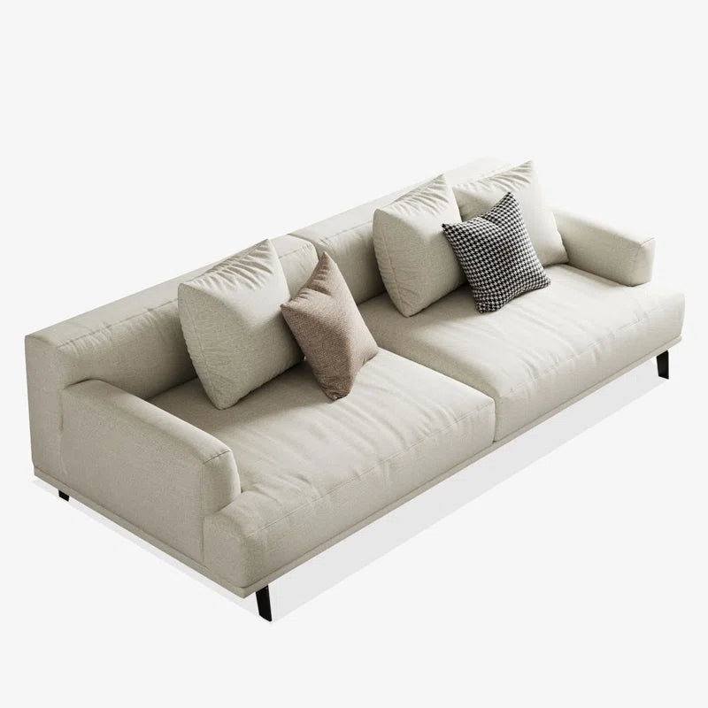 Modern Sofa Set:  Modern cotton and linen cushion Living Room Set with Pillow(Beige)