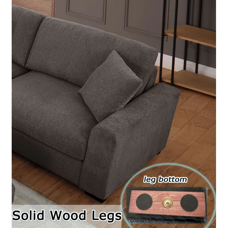 U-Shape Sectional Sofa: Modular 12-piece Oversized 9-seater Corner Sectional Sofa(Dark Gray Polyester)