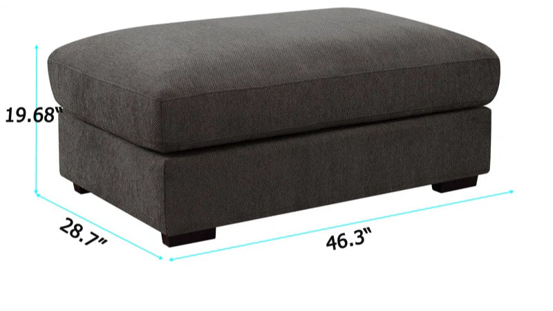 U-Shape Sectional Sofa: Modular 12-piece Oversized 9-seater Corner Sectional Sofa(Dark Gray Polyester)