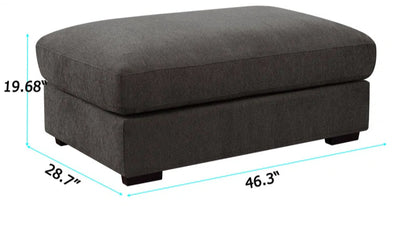 U-Shape Sectional Sofa: Modular 12-piece Oversized 9-seater Corner Sectional Sofa(Dark Gray Polyester)