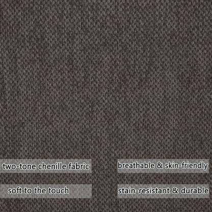 U-Shape Sectional Sofa: Modular 12-piece Oversized 9-seater Corner Sectional Sofa(Dark Gray Polyester)