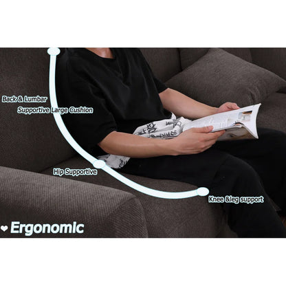 U-Shape Sectional Sofa: Modular 12-piece Oversized 9-seater Corner Sectional Sofa(Dark Gray Polyester)