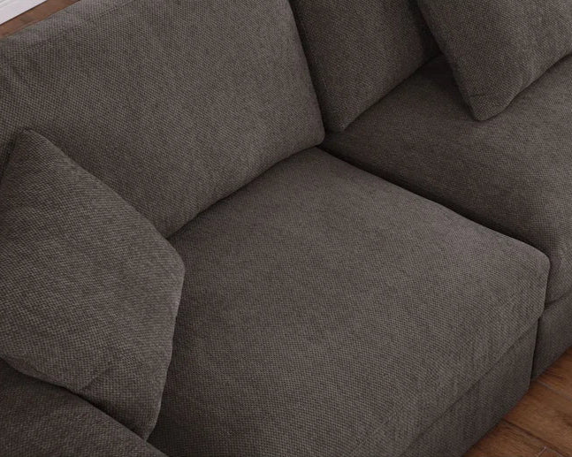 U-Shape Sectional Sofa: Modular 12-piece Oversized 9-seater Corner Sectional Sofa(Dark Gray Polyester)