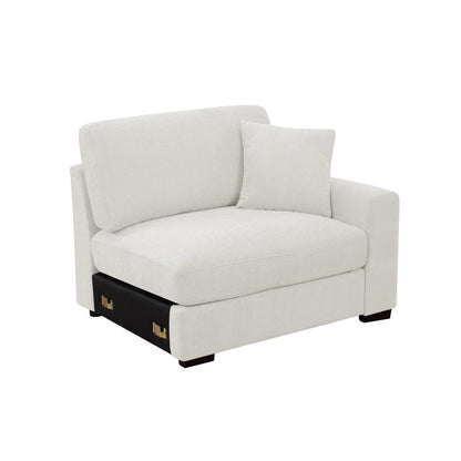 U-Shape Sectional Sofa: Modular 12-piece Oversized 9-seater Corner Sectional Sofa(White Polyester)