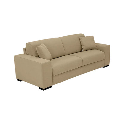 THE CASA ORO® Designer Sofa Set: 88" Queen Sofa Bed in Italian Stain and Abrasion-Resistant Performance Fabric(Camel)
