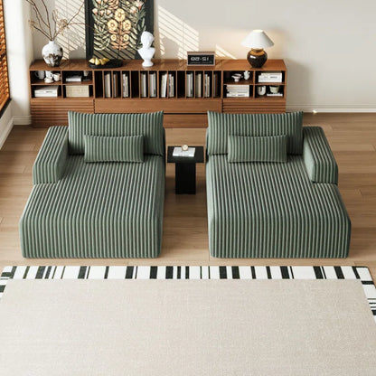 Sofa Cum Bed: Run 2-Piece Mattress in a Box, Oversized Sleeper Sofa Bed, Glauser, No Assembly Required(Green Corduroy)