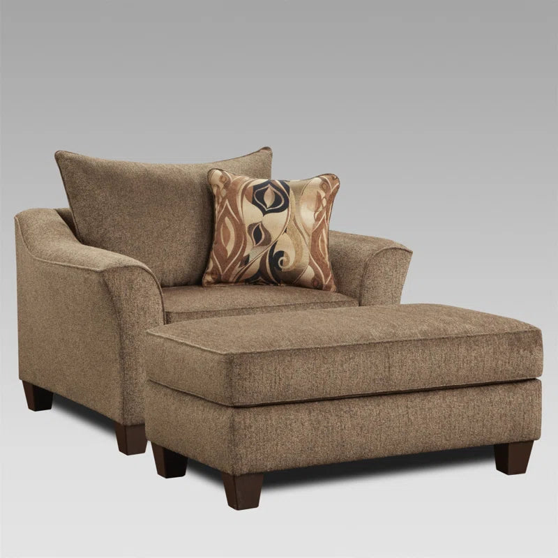 THE CASA ORO® Designer Sofa Set: Stylish Living Room Decor with a Luxurious Textured Sofa Set(Brown)