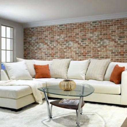 L-Shape Sectional Sofa: Upholstered Corner Chaise Sectional with Reversible Seat Cushions(Beige/Orange Polyester Blend)