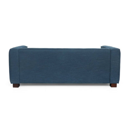 THE CASA ORO® 74'' Upholstered Loveseat Modern Style Office Sofa Solid and Wood Frame(Navy Blue Polyester)