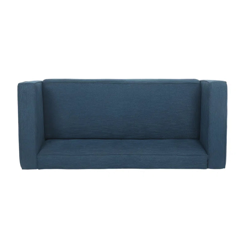 THE CASA ORO® 74'' Upholstered Loveseat Modern Style Office Sofa Solid and Wood Frame(Navy Blue Polyester)