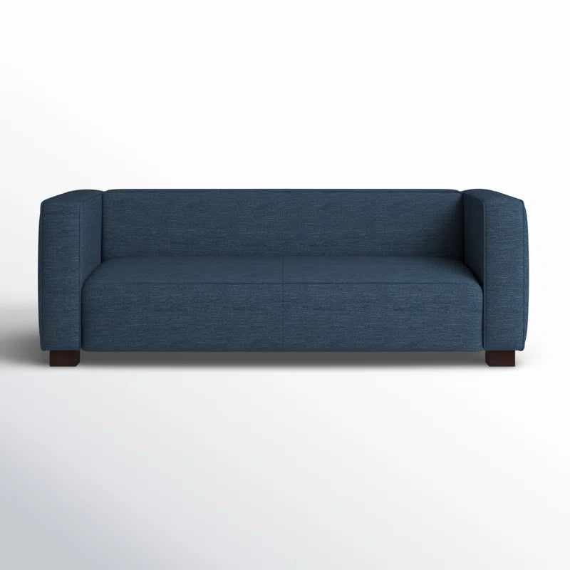 THE CASA ORO® 74'' Upholstered Loveseat Modern Style Office Sofa Solid and Wood Frame(Navy Blue Polyester)