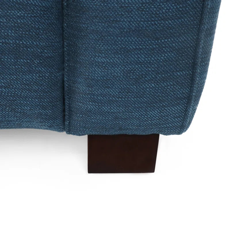 THE CASA ORO® 74'' Upholstered Loveseat Modern Style Office Sofa Solid and Wood Frame(Navy Blue Polyester)
