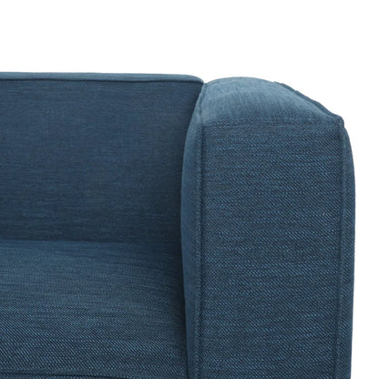THE CASA ORO® 74'' Upholstered Loveseat Modern Style Office Sofa Solid and Wood Frame(Navy Blue Polyester)
