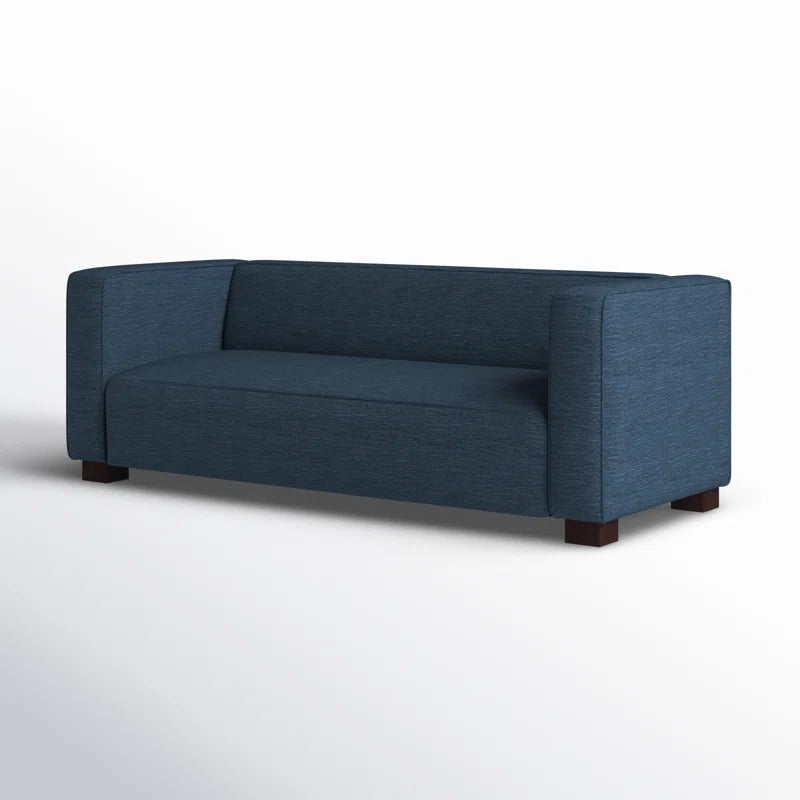 THE CASA ORO® 74'' Upholstered Loveseat Modern Style Office Sofa Solid and Wood Frame(Navy Blue Polyester)