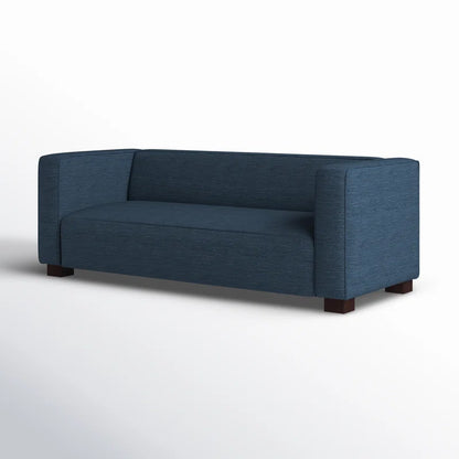 THE CASA ORO® 74'' Upholstered Loveseat Modern Style Office Sofa Solid and Wood Frame(Navy Blue Polyester)