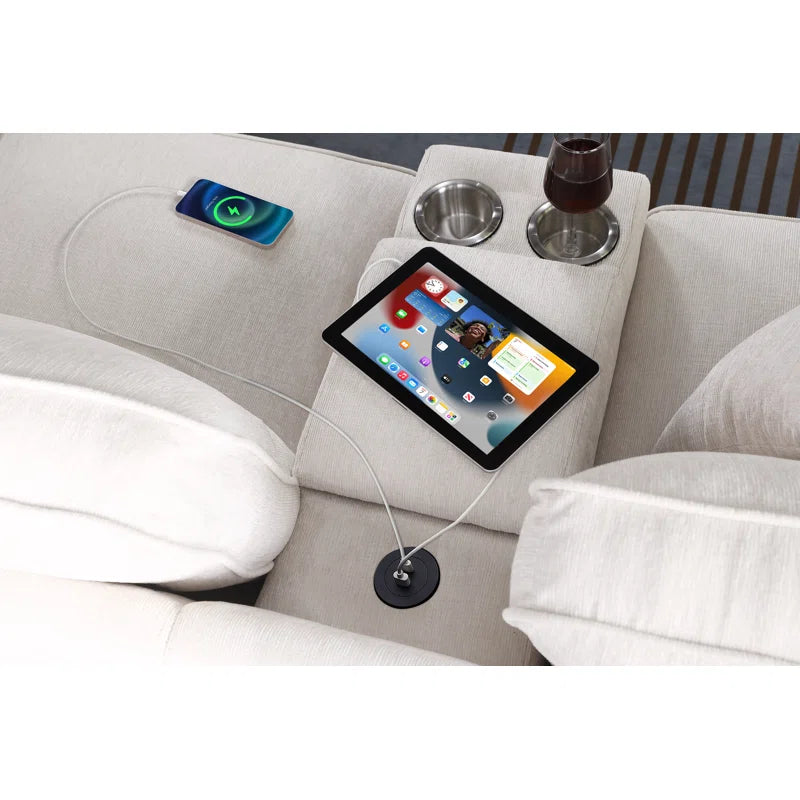 L Shape Sectional Sofa: 6 Seater Upholstered Sectional Sofa (Beige Chenille)