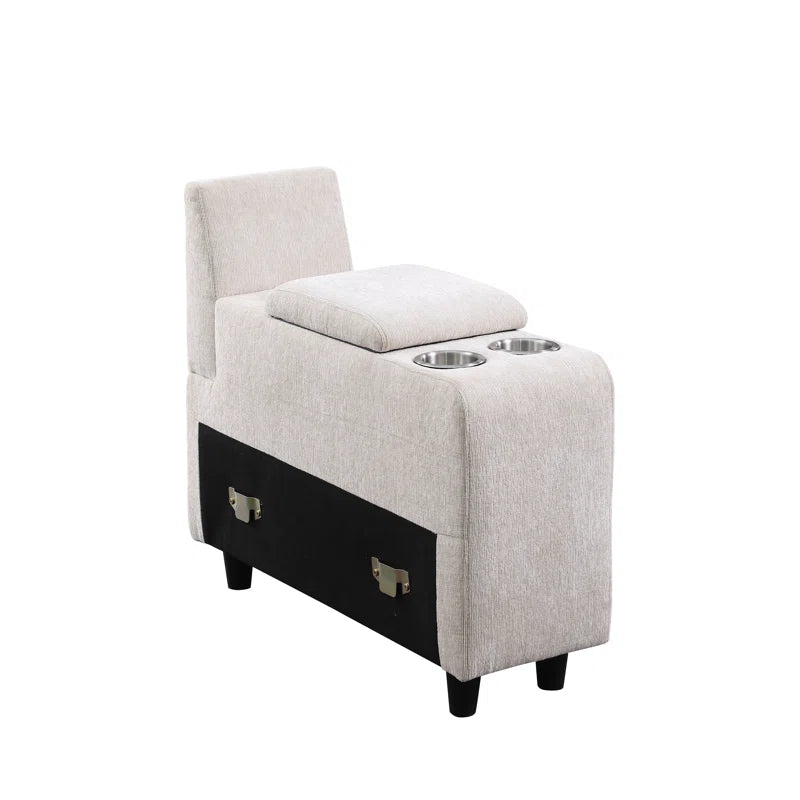 L Shape Sectional Sofa: 6 Seater Upholstered Sectional Sofa (Beige Chenille)