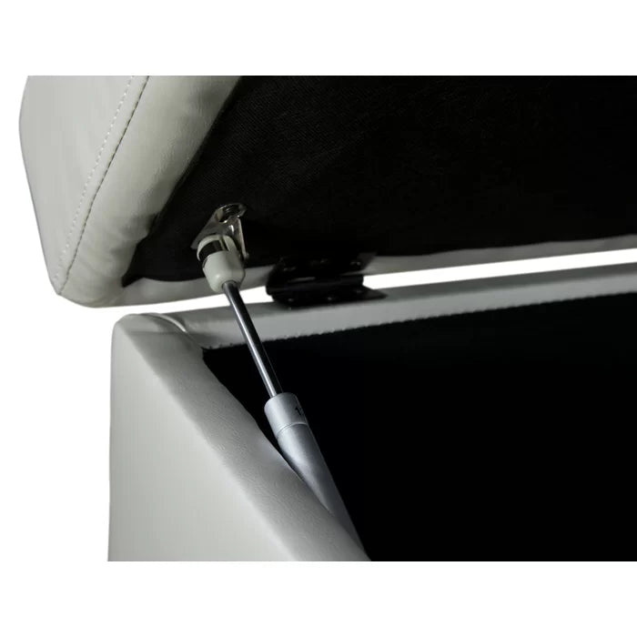 L- Shape Sectional Sofa: 103.5" Wide Faux Leather Sofa & Chaise with ottoman(Silver Light Gray)